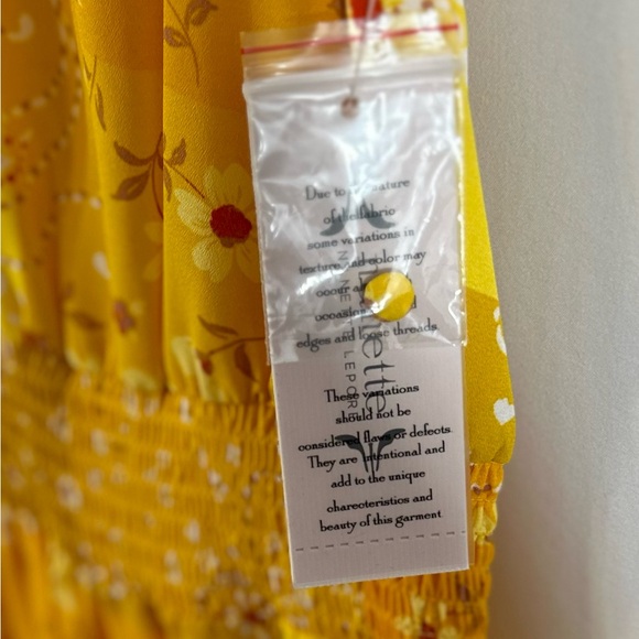 Nanette Lepore Floral Neck Dress Yellow Sz-6 - Picture 3 of 3